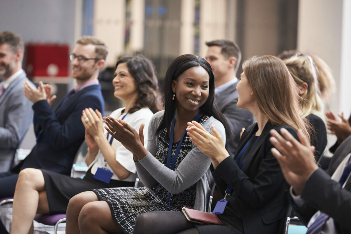 business people attending